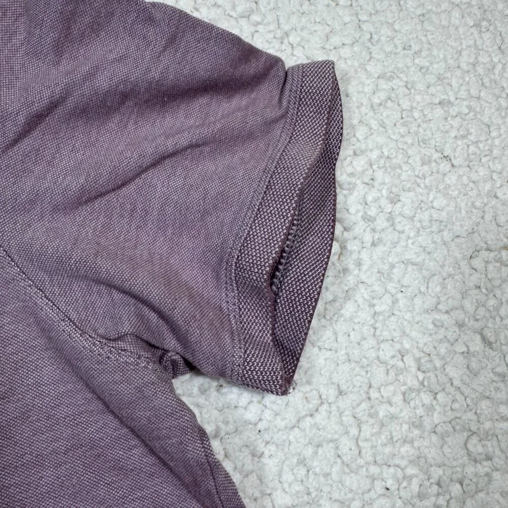 Banana Republic Organic Cotton Pique Polo Shirt Mens XL Purple Preppy Causal Dad